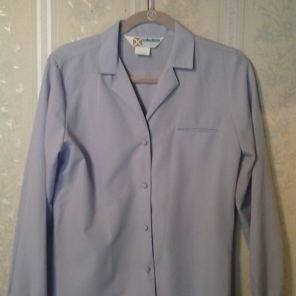 DC COLLECTIONS SILKY LAVENDER LONG SLEEVE BLOUSE - Picture 1 of 7